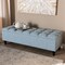 Baxton Studio Brette Blue Upholstered Brown Wood Storage Bench Ottoman 155-9108 - alternate 8